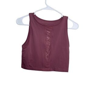Nike Pro Sports Bra Women's Small Cropped Athletic Dri-Fit Mesh Lined